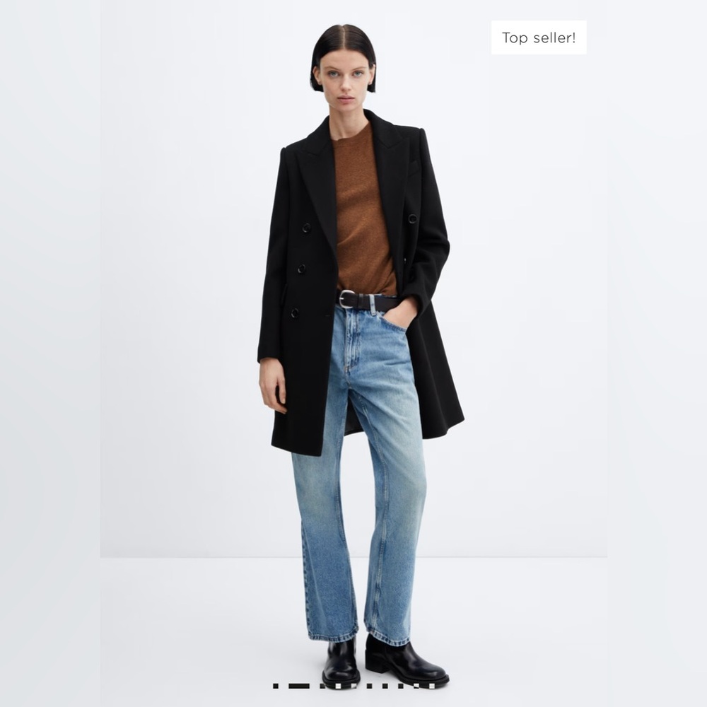 Mango double breasted wool coat